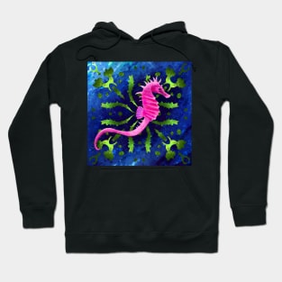 Pink Seahorse in the Ocean Hoodie